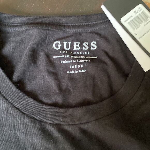 NWT Guess blk tee with lion head design men’s size L - Picture 2 of 6